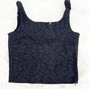 Carbon38 Black Patterned Crop Top